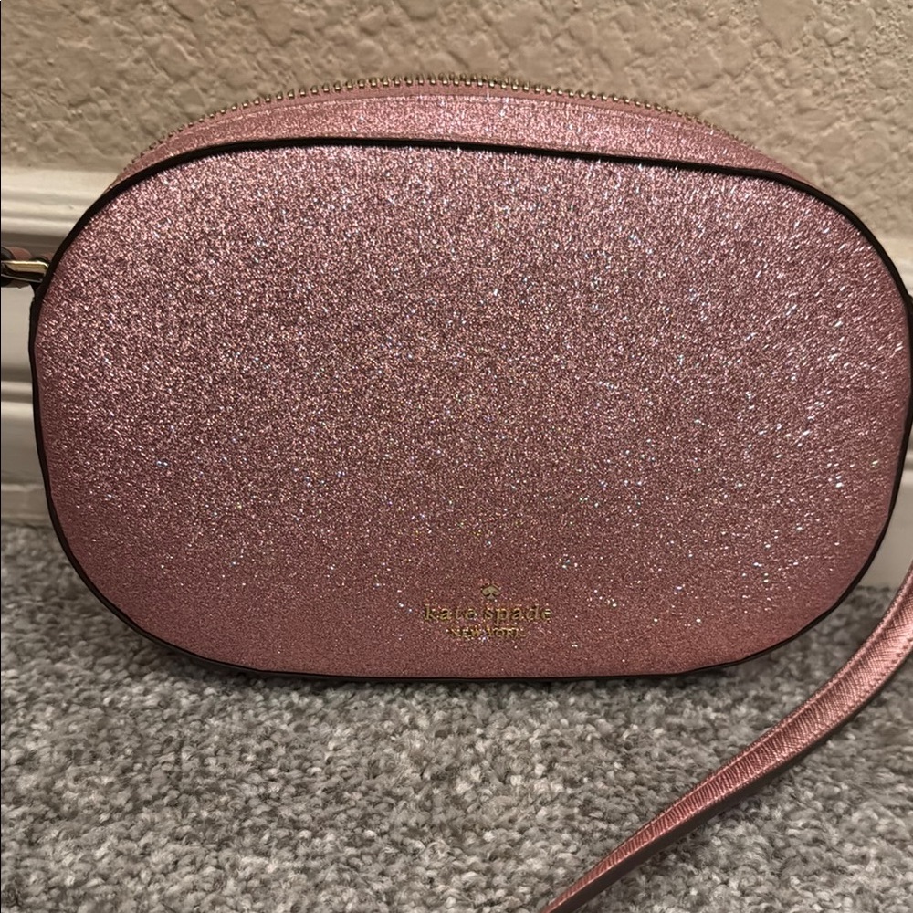 Kate Spade New York Pink Glitter Crossbody Bag
